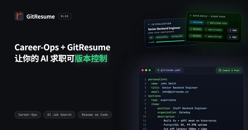 Career-Ops + GitResume：让你的 AI 求职可版本控制
