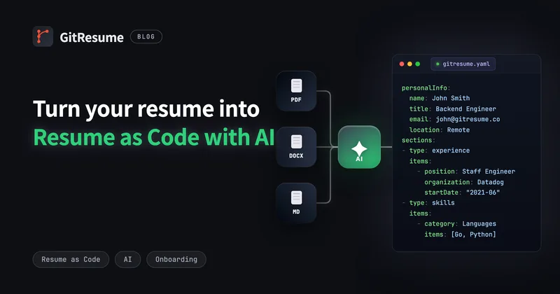 Turn Your Existing Resume into Resume as Code with an AI Agent