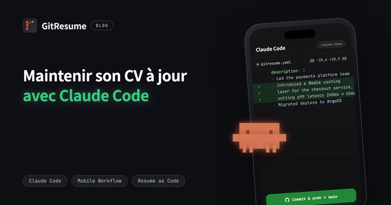 Faites de la mise à jour de votre CV une habitude avec Claude Code
