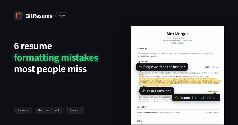 6 Resume Formatting Mistakes Most People Miss