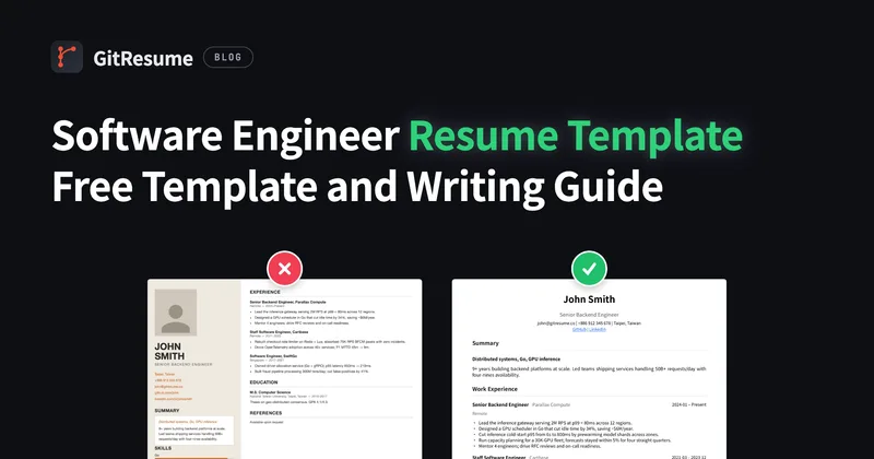 Software Engineer Resume Template: Free Template and Writing Guide (2026)